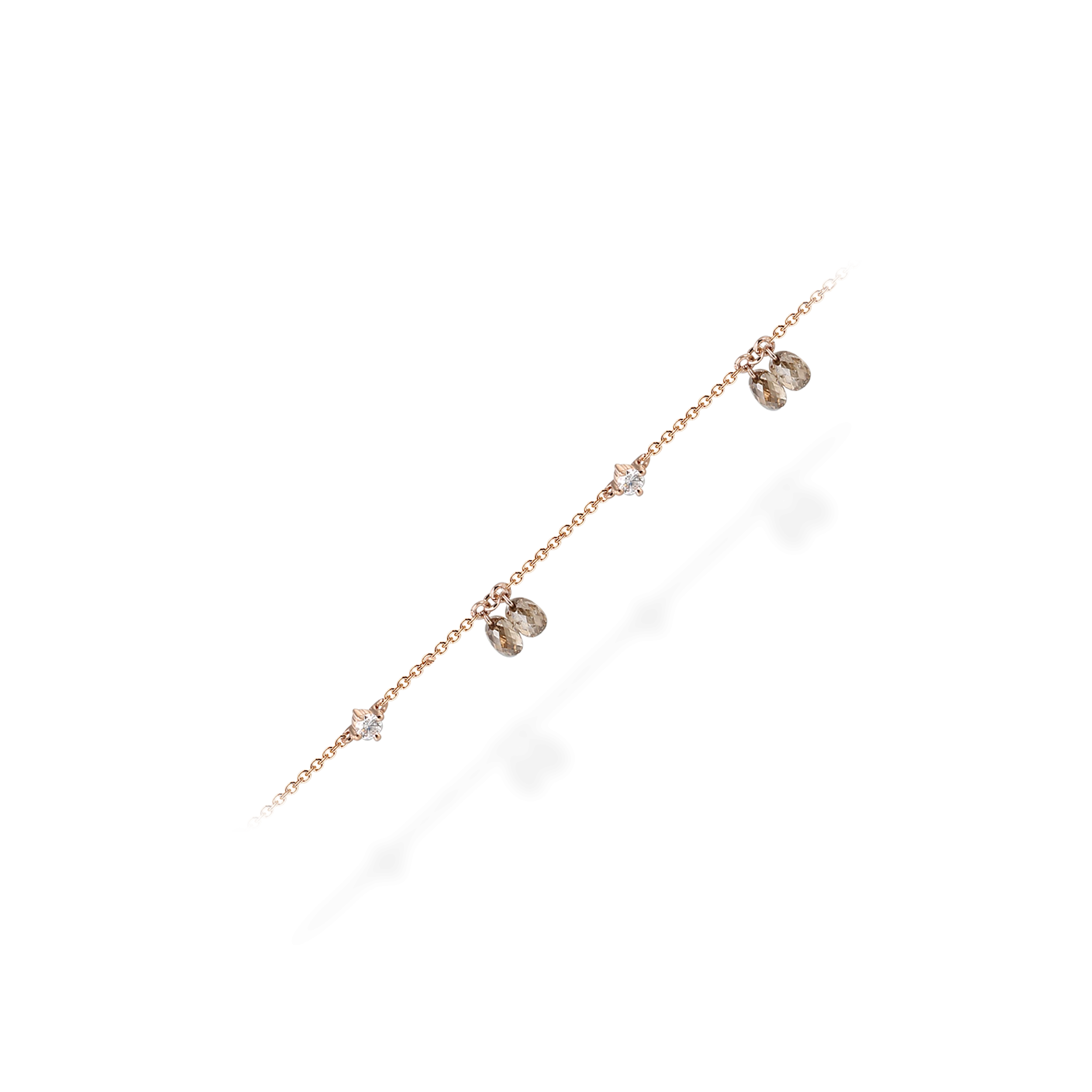 Ballerina briolette brown diamond bracelet